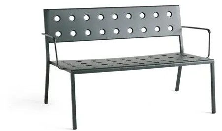 HAY Balcony Lounge Bænk med Armlæn Dark Forest